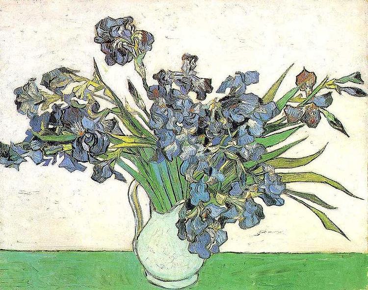 Vincent Van Gogh Still Life - Vase with Irises France oil painting art